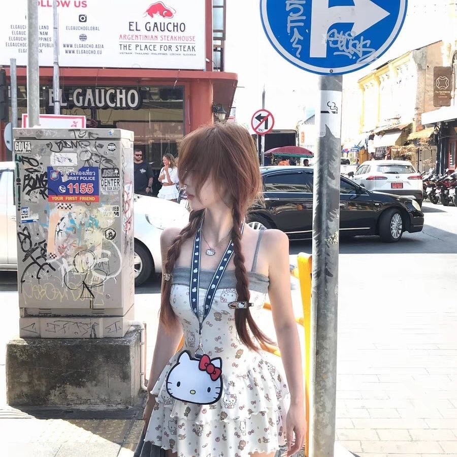 New Spring Cardigan Sweet and Spicy Floral Slim-fit Two-piece Set Slimming Gentle Elegant Pure suit Sling dress