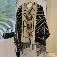Autumn and Winter Letter Imitation Cashmere Scarf for Women Korean Style New Versatile Thickened Tassel Shawl Fashionable Warm Scarf Wholesale