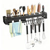 Kitchen Knife Holder Storage Rack, No-Drill Chopstick Holder Integrated Wall-Mounted Multifunctional Knife Storage Rack