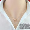 New Color Gold Tassel Necklace for Women Rose Gold Silver Necklace for Women Clavicle Chain for Girlfriend Birthday Gift