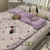 Milk Velvet Bed Cover Four-Piece Set, Bean Quilt Cover, Non-Running Bed Cover Four-Piece Set, Household Milk Velvet Bed Cover Four-Piece Set