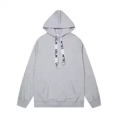 1.1 Correct Version 2024 Autumn and Winter New C Brand Blcg Lettered Tape Cel Hooded Sweatshirt Unisex Miu