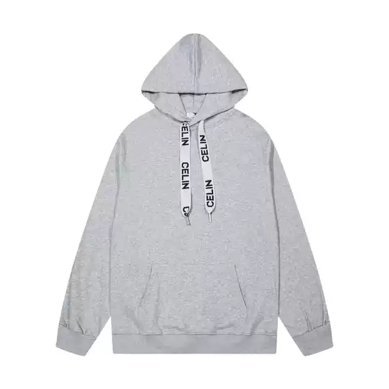 1.1 Correct Version 2024 Autumn and Winter New C Brand Blcg Lettered Tape Cel Hooded Sweatshirt Unisex Miu