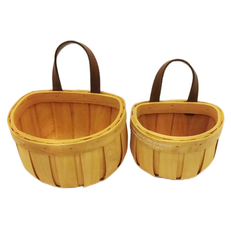 Nordic Woven Basket Kitchen Ginger and Garlic Storage Basket Wall-Mounted Basket Retro Letter Storage