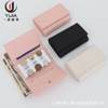 Japanese and Korean Unisex Saffiano Money Clip Coin Clip 2-in -1 Coin Purse Leather Case 30% Fold Multifunctional Wallet