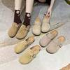 Large Size 44, Small Size 33 Birkenstock Shoes for Men and Women, Genuine Leather Cork Flats Slippers, Autum Outer Wear Baotou Half Slippers
