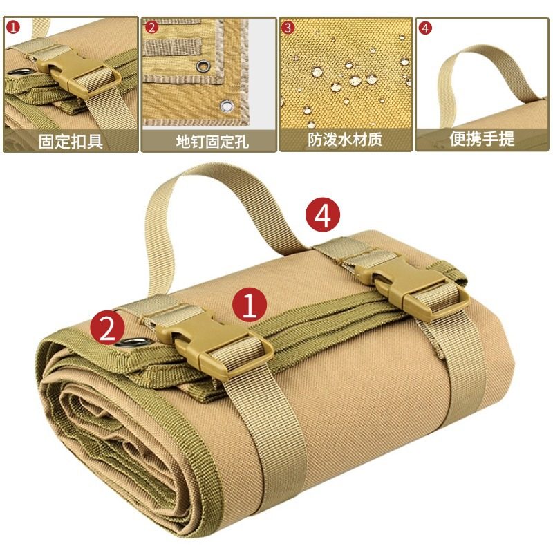 Sports Outdoor Mountain Camping Supplies 1000D Waterproof Material Moisture-Proof Mat Picnic Mat Shooting Mat Multifunctional