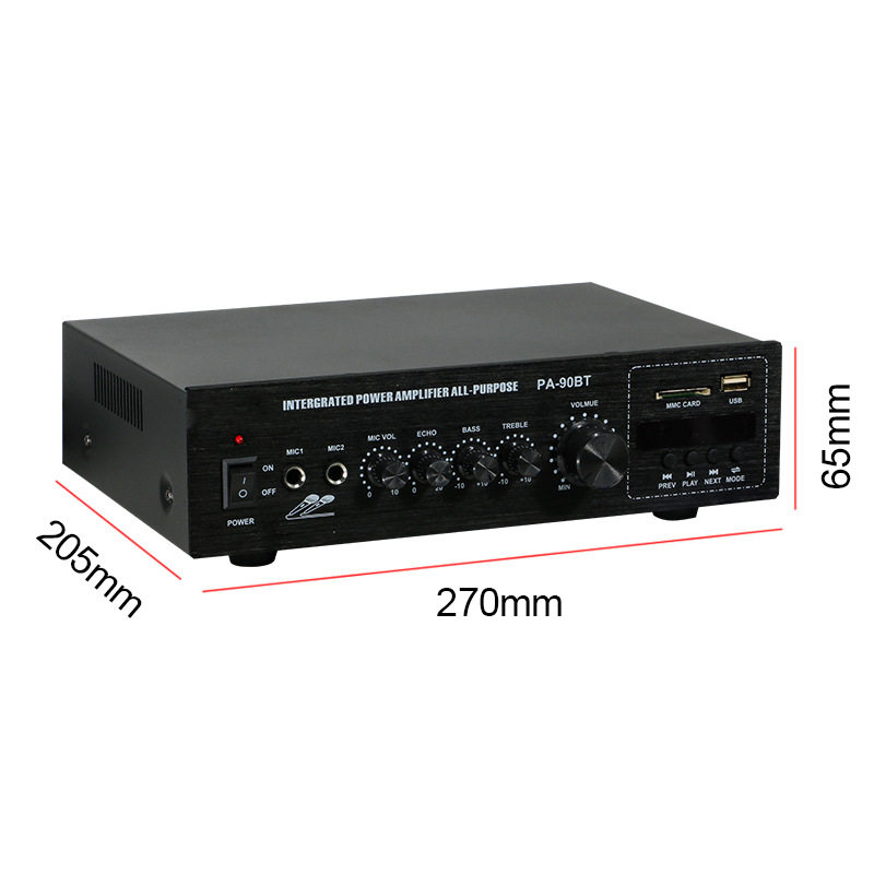 High-Fidelity Power Amplifier Home Professional High-Power Constant Voltage and Constant Resistance Public Broadcast Ceiling Speaker Bluetooth Power Amplifier