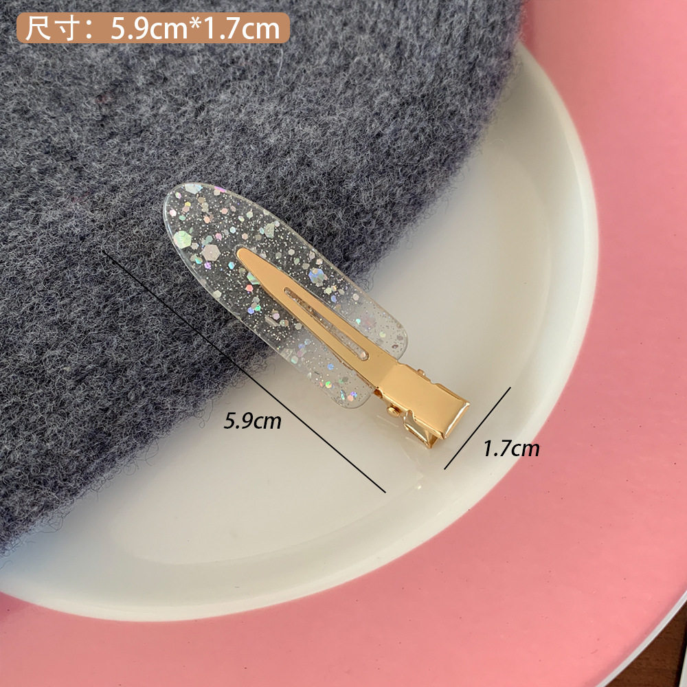 人鱼泡泡 高颜值透明ins风无痕发夹女侧边刘海夹前额化妆夹小卡子