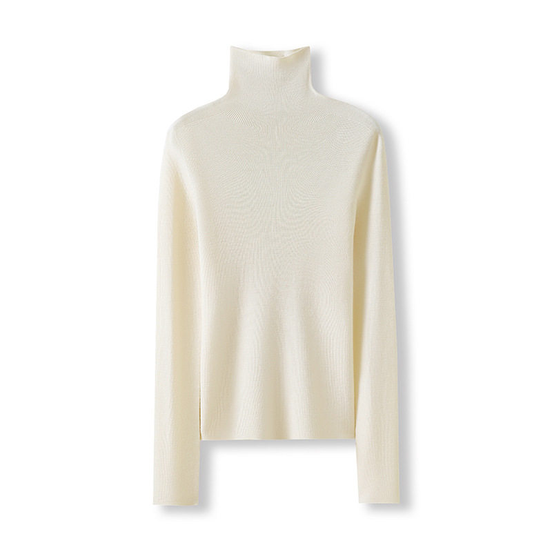 秋冬上新女装岛精无缝机洗美丽诺羊毛衫新澳纱线修身针织衫打底衫