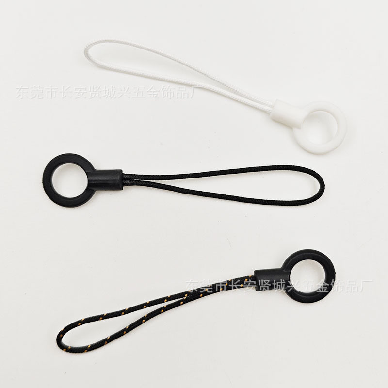 Factory Direct small circle lanyard power bank U disk accessories lanyard White Pine rope mobile phone shell jewelry lanyard