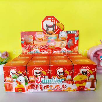 Cartoon Flocked Sanrio Hand-Made Blind Box, High-Looking, Cute and Cute Mini Doll Desktop Ornament Model for Delivery