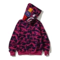 (camouflage purple shark jacket terry)
