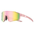 DZ-S1412-B-26 Matte Transparent Orange Frame, Matte Transparent Orange Temples, Silver Logo, Pink Lens (No Packaging)