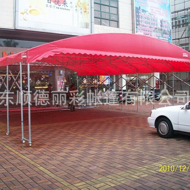 户外活动优质推拉篷批发流动酒席棚 移动停车棚 地面滑轨轨道帐篷