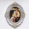 European carved resin Oval retro old photo frame frame wall hanging bronze photo frame wholesale