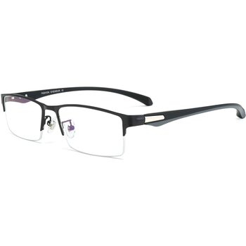 Danyang glasses online merchants 66071 half frame business men's frame metal alloy glasses frame ultra light glasses frame