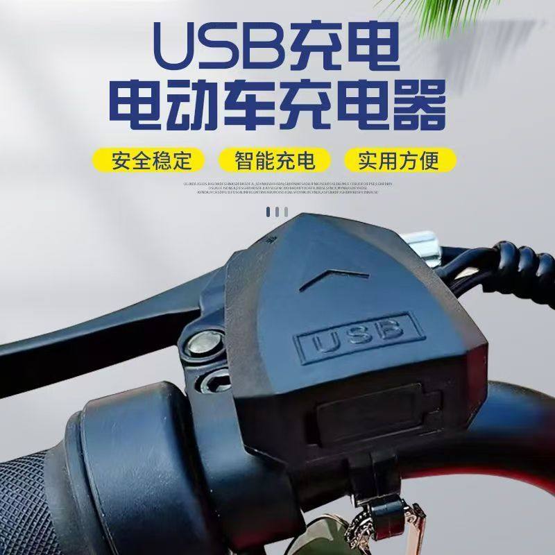 Electric Vehicle Dual USB Mobile Phone Charger to 5V2A Car Charging Modified Motorcycle Fast Charging Car Charger Factory Export