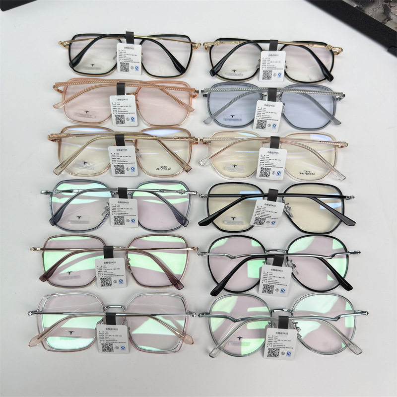 Special offer ferrule glasses frame women can be equipped with myopia ins fashion retro ferrule metal flat glasses wholesale