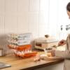 Refrigerator Egg Storage Box Household Stackable Egg Tray Kitchen Egg Box Drawer-Type Crisper Double-Layer Egg Rack