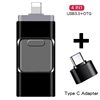 Cross-Border Wholesale E-Commerce 4-in-1 Pingguo Mobile Phone USB Metal Push-Pull Type-C USB Flash Drive Large Capacity USB Flash Drive 2Tb