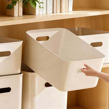 Desktop Storage Box Rectangular Office Desk Key Cosmetics Storage Basket Kitchen Storage Box