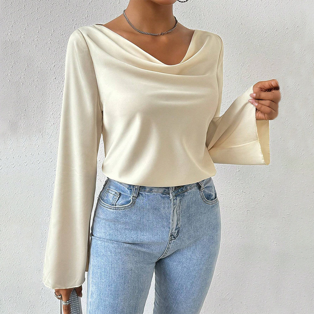 Elegant Long Sleeve T Shirt Chic Sophisticated Style Perfect for Spring and Summer Wholesale Available