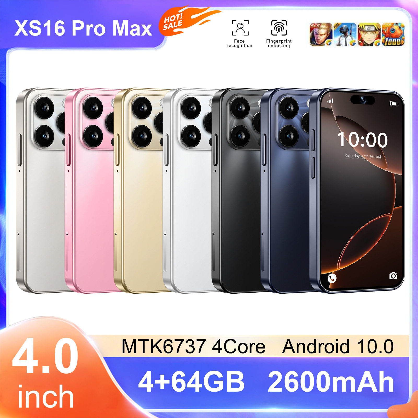 跨境XS16 Pro Max迷你小手机4.0寸2+16G现货安卓外贸低价智能手机