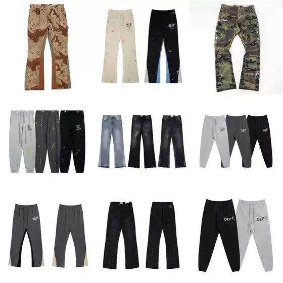 Cross-Border Foreign Trade Gallery Dept. Splash-Ink Graffiti Casual Pants Camouflage Patchwork Couple's Jogger Sweatpants Trendy