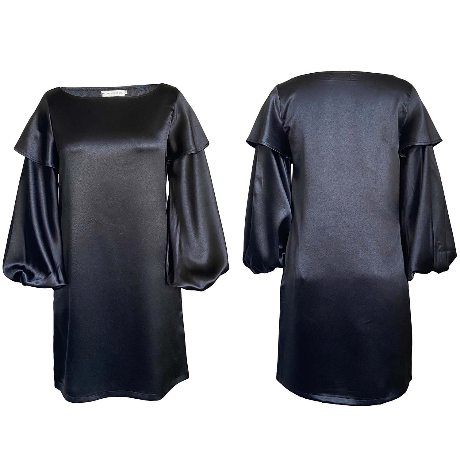 Plus Size Fashion Dress Loose Fit Puff Sleeves Stylish Design Autumn Wear for Moms Wholesale Available