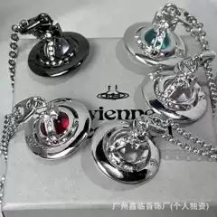 High-End Version of Empress Dowager's Medium-Sized Orb Saturn Necklace, Vivienne Classic Multicolor Three-Dimensional Planet Clavicle Chain Wholesale