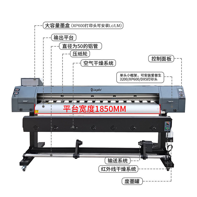 Spot Goods Piezoelectric Photo Printer Xp600 Nozzle Advertising Inkjet Printer Wide-Format Color Digital Inkjet Printing Equipment