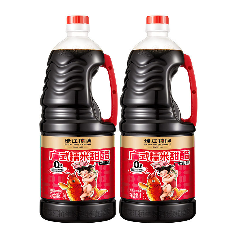 Pearl River Bridge Brand Cantonese Style Glutinous Rice Sweet Vinegar 1.9L Pork Foot Ginger Vinegar 0 Additives Postpartum Food Sweet Vinegar for Celebrating New Life