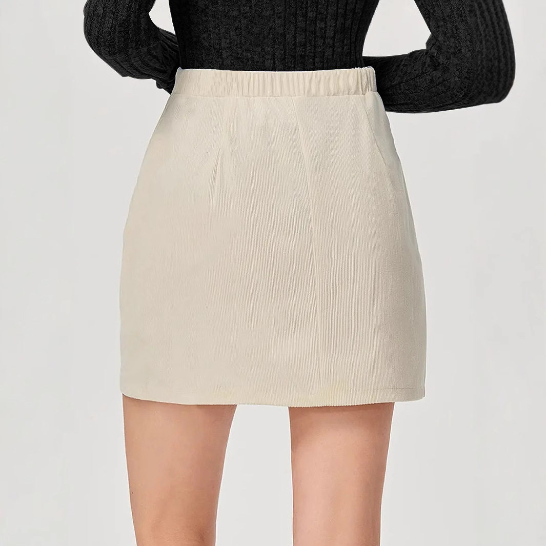 Corduroy Midi Skirt Elegant Design High Quality Fabric Versatile Style Perfect for Casual and Formal Occasions
