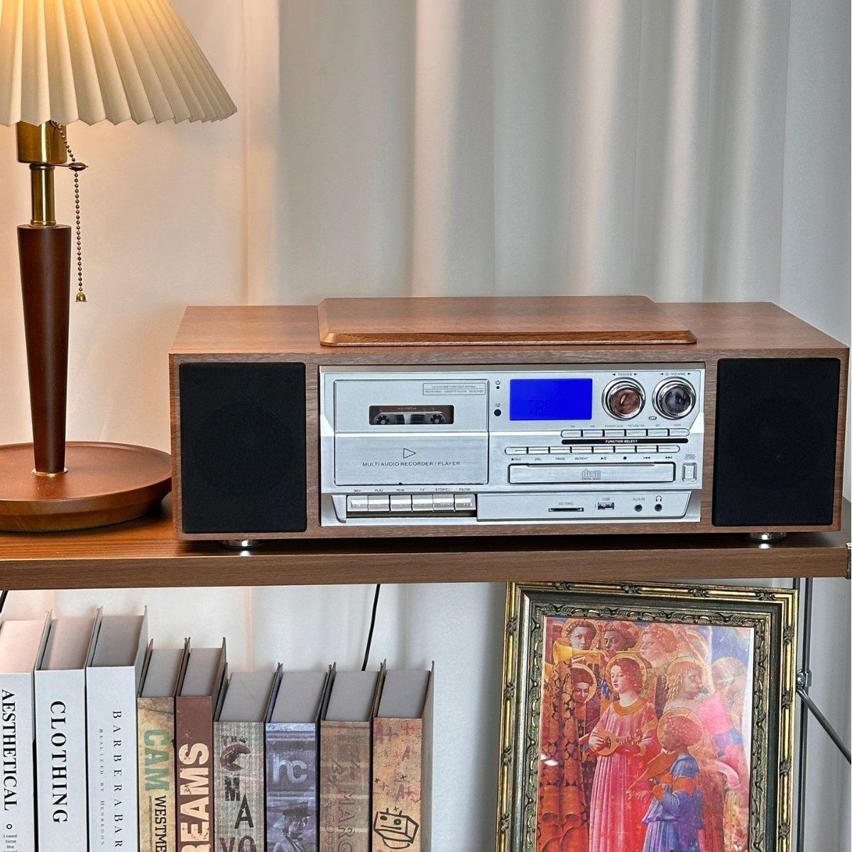 Bayin Box New Tape Player Cd Player Retro Multi-Functional Ornaments Bluetooth Card Speaker Fm Radio Nostalgic Gift