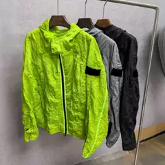 SI Metal Nylon Texture 2024 Spring New Stone Fashion Casual Men's Jacket Jacket, High Quality Arrives on the Island