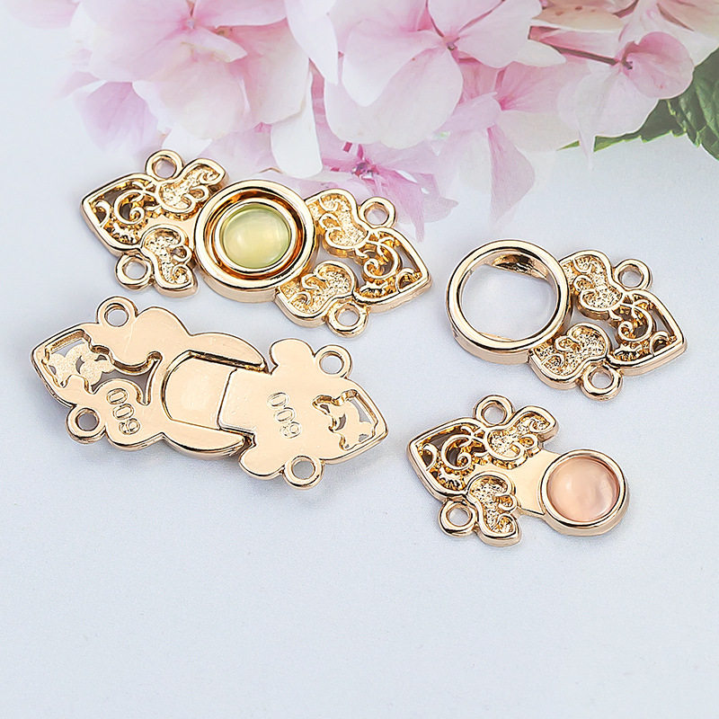 Cheongsam Plate Buttons, Ancient Style Han Dynasty Metal Buttons, Mother-In-Law Buttons, Ming-Made and Song-Made Clothing Buttons Accessories for Women
