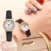 Cross-Border Hot-Selling Watch for Female Students Korean Version Simple and Cute Junior High School Retro Literary Thin Strap Small Dial Couple Watch