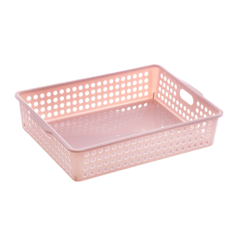 Supermarket goods plastic basket sundries basket rectangular plastic storage vegetable basket plastic storage basket
