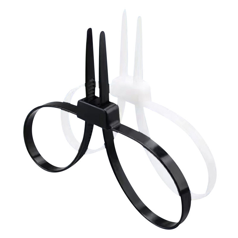 Double-Buckle Nylon Cable Ties, Thickened and Deepened, Strong Bite Force, Bundling Straps, Strong Bearing Capacity, Various Specifications, Manufacturers