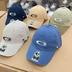In-Stock O*Kl*Y 47Brand Unisex Collaboration Curved Brim Vintage Washed Embroidered Baseball Cap
