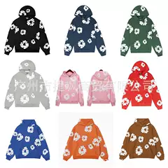 High Version Heavyweight Denim Tears Hoodie Foam Printed Kapok High Street American Sweatshirt