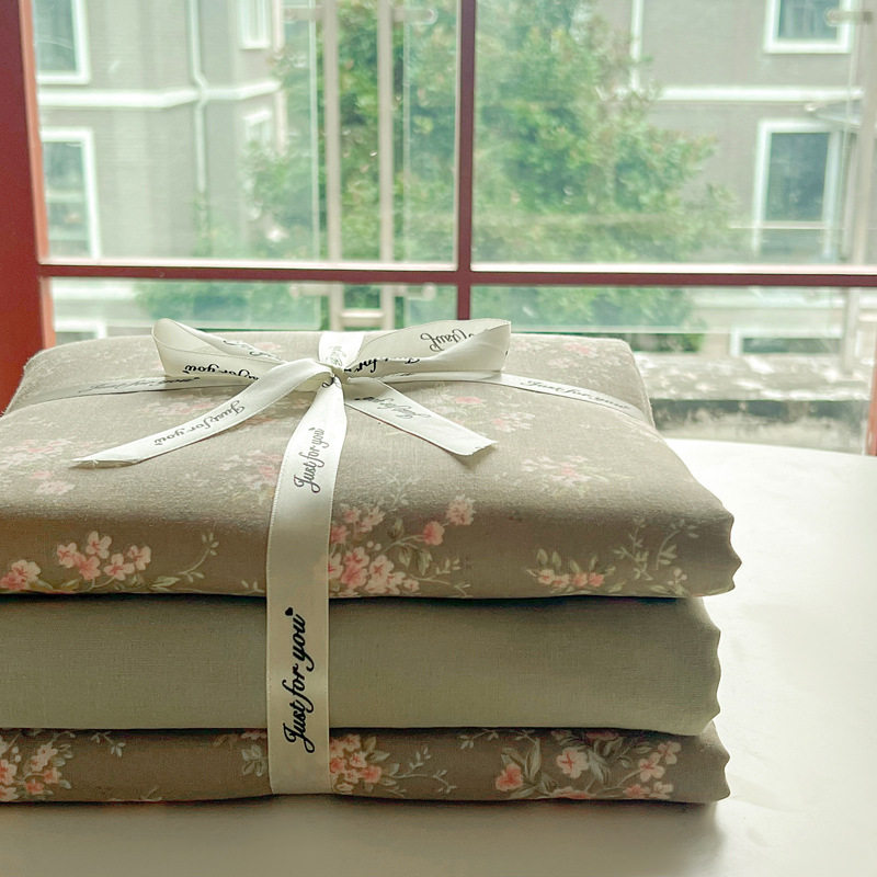 Ins Small Fresh Double Yarn Four-piece Set Class A Maternal and Infant Grade New Printed Quilt Cover Four-piece Set Pure Cotton