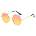 Gold frame with pink and yellow pieces