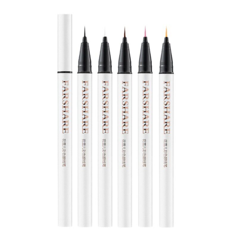 Huaxueer Colorful Waterproof Ultra-Fine Non-Smudge Eyeliner Long-Lasting Color Cosplay Stage Makeup Liquid Eyeliner Wholesale