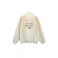 Letter print trench coat white