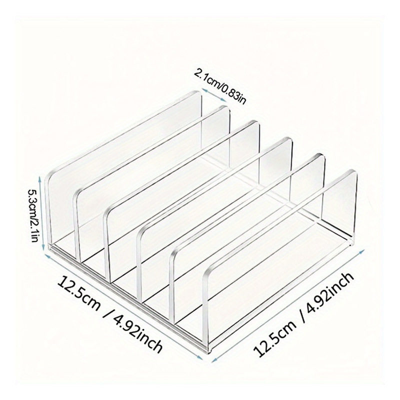 Acrylic Cosmetic Storage Box Eye Shadow Storage Box Divided Display Stand Suitable for Bathroom Countertop Dresser