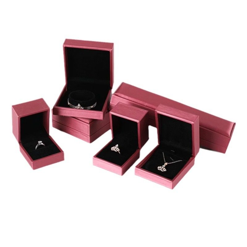 Brushed Pu Leather Jewelry Box, Ring Box, Necklace Box, Earrings Jewelry Box, Earrings Bracelet Jewelry Box Wholesale