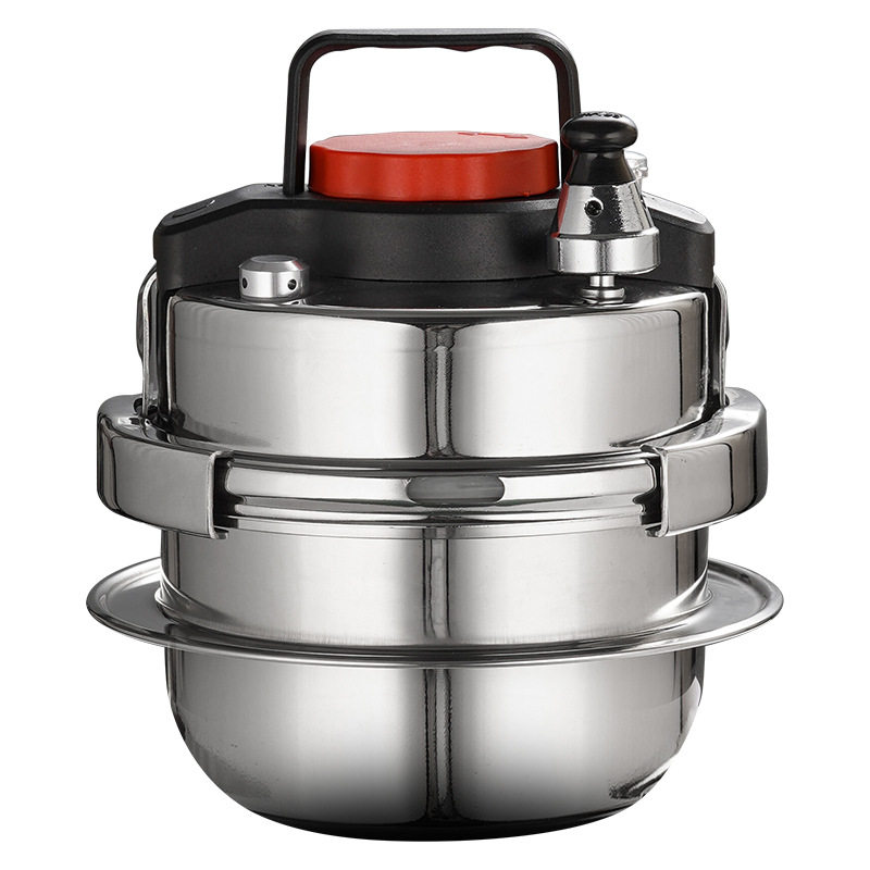Outdoor Pressure Cooker Jinmei 304 Stainless Steel Mini Pressure Cooker Self-driving Camping Picnic Explosion-proof Plateau Portable