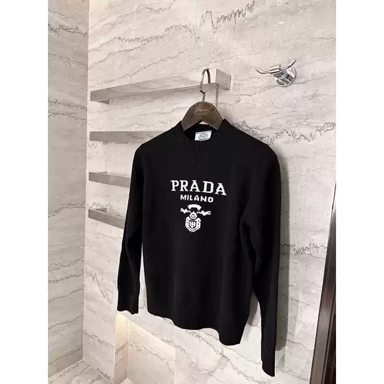 P home 22 autumn and winter new classic letter logo jacquard casual loose Joker wool sweater